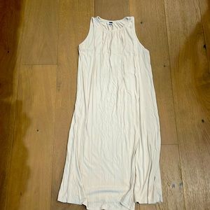 Cream maxi maternity/nursing dress